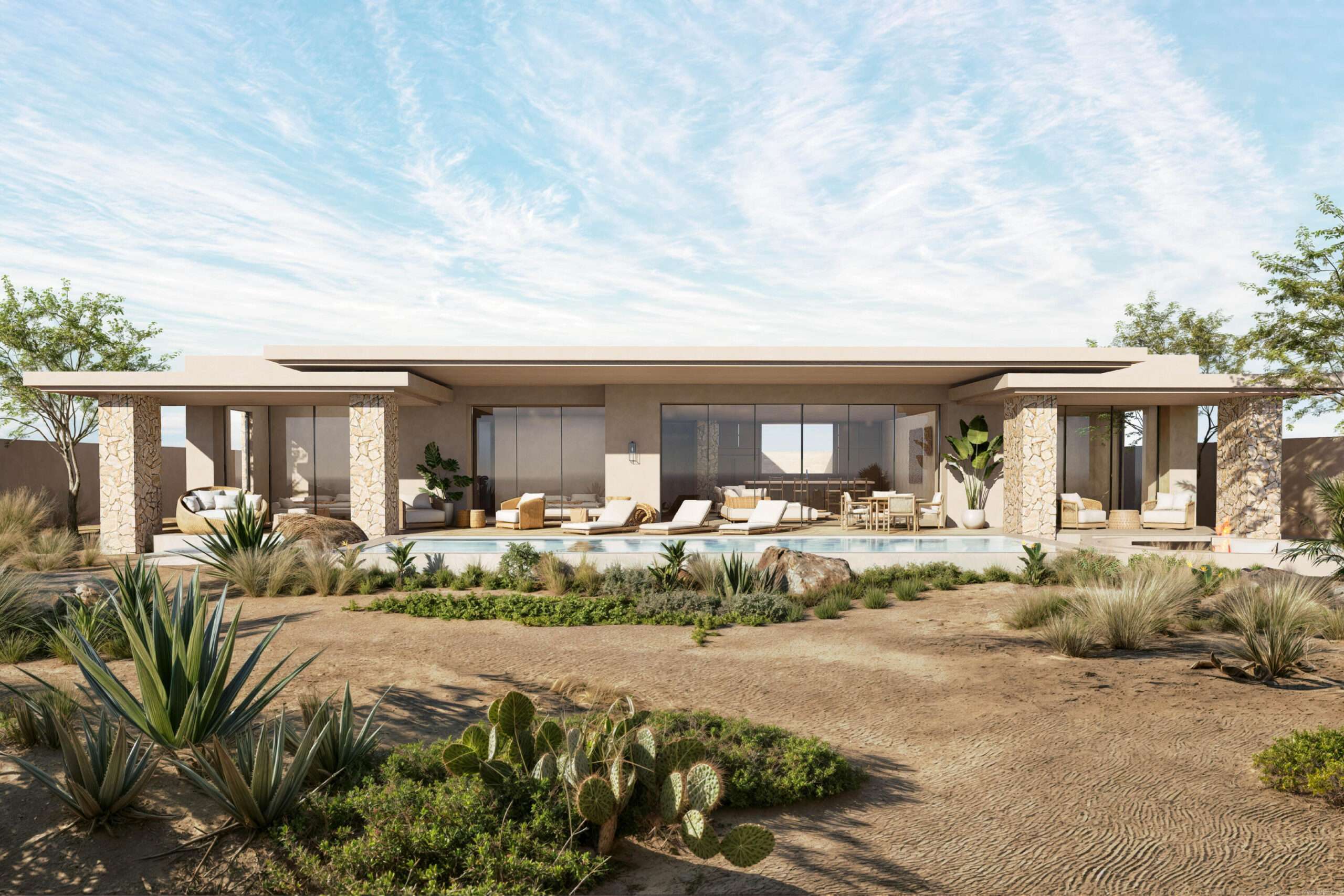 San Jose del Cabo San Jose Viejo Te presentamos esta acogedora propiedad en San José Viejo, una de las zonas más apacibles y familiares de San José del Cabo. Pero esto no es solo una casa; es un negocio en marcha: incluye 8 departamentos en alquiler, lo que significa que comenzarás a generar ganancias desde el primer día.Con 422.19 M2 de terreno y un total de 333.68 m2 de construcción, esta propiedad es una inversión sólida. Además, su ubicación estratégica a solo 2 cuadras de la Carretera Transpeninsular la hace aún más atractiva. Escuelas, parques, plazas, y hospitales, todo está a tu alcance. Esta propiedad no solo ofrece un hogar espacioso con un amplio patio y alberca, sino que también se distingue por sus acabados en piedra, pisos de azulejo y trabajos de herrería. 6 espacios de estacionamiento. El estacionamiento con pérgola proporciona un toque especial.Negocio de Departamentos, una Multitud de Oportunidades: de los 8 departamentos, 3 cuentan con 2 recámaras y 5, con 1 recámara. Además, se entregan semi-amueblados, con electrodomésticos incluidos (excepto lavadora y secadora). La propiedad cuenta con 4 tinacos, que en total almacenan 10,000 Lts. de agua.En la actualidad, esta propiedad genera aproximadamente for sale