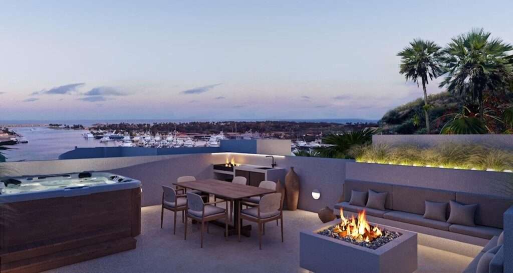 San Jose del Cabo Cabo Cortez Welcome to Cabo Cortez, an intimate collection of just 16 boutique residences offering the ultimate in modern luxury beside the San José del Cabo Marina. Designed with elegance and sophistication, these residences place you steps from the yachts, fine dining, and vibrant energy of the marina's heart. Residents enjoy curated amenities including a resort-style pool, firepits, zen garden, wine lounge with private lockers, gym, and underground enclosed parking with individual storage units. Each home is delivered with SMEG kitchen appliances, refined finishes, a Big Green Egg BBQ, and its own private jacuzzi. From your terrace, take in tranquil – Lote 01 Fraccion A Manzana 009, San Jose del Cabo, BS