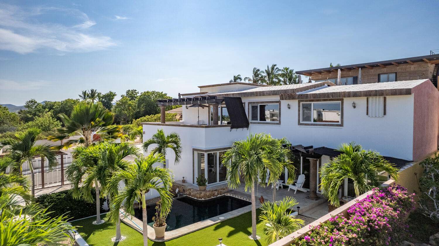 San Jose del Cabo Magisterial Discover your perfect blend of comfort, space, and convenience in this charming 4-bedroom, 3-bath family home in the residential community of Magisterial located just minutes to shopping, the transpeninsular highway and downtown San José del Cabo. Whether you are starting a family, working from home, or simply wanting room to grow, this home offers a warm and flexible layout to fit your lifestyle.Step inside to find a partially furnished bright and airy living space that flows easily from the living room to the kitchen. A rare separate dining area with bar and fridge is steps from the kitchen and perfect for casual meals or hosting friends. A guest bedroom or perhaps a home office is down the hall on this level with a access to a full bath. Upstairs the master suite offers privacy featuring an ensuite bath, while the two other upstairs guest rooms share a full bathideal for family or visiting guests. Outside, enjoy a private backyard for weekend barbecues and pets, plus a ample and covered storage area for tools, gear and laundry. Count on gated parking for two small vehicles in the front with an electric opener for added convenience.Thoughtfully updated throughout, this home includes new AC units in every room, modern lighting and bathroom fixtures, refreshed cabinetry, updated electrical wiring, and moreso you can move right in and start living.Perfect for a growing family or professionals who value space, comfort, and proximity to everything San José del Cabo has to offer. NO HOA payments making this a solid investment with low monthly carrying costs. for sale