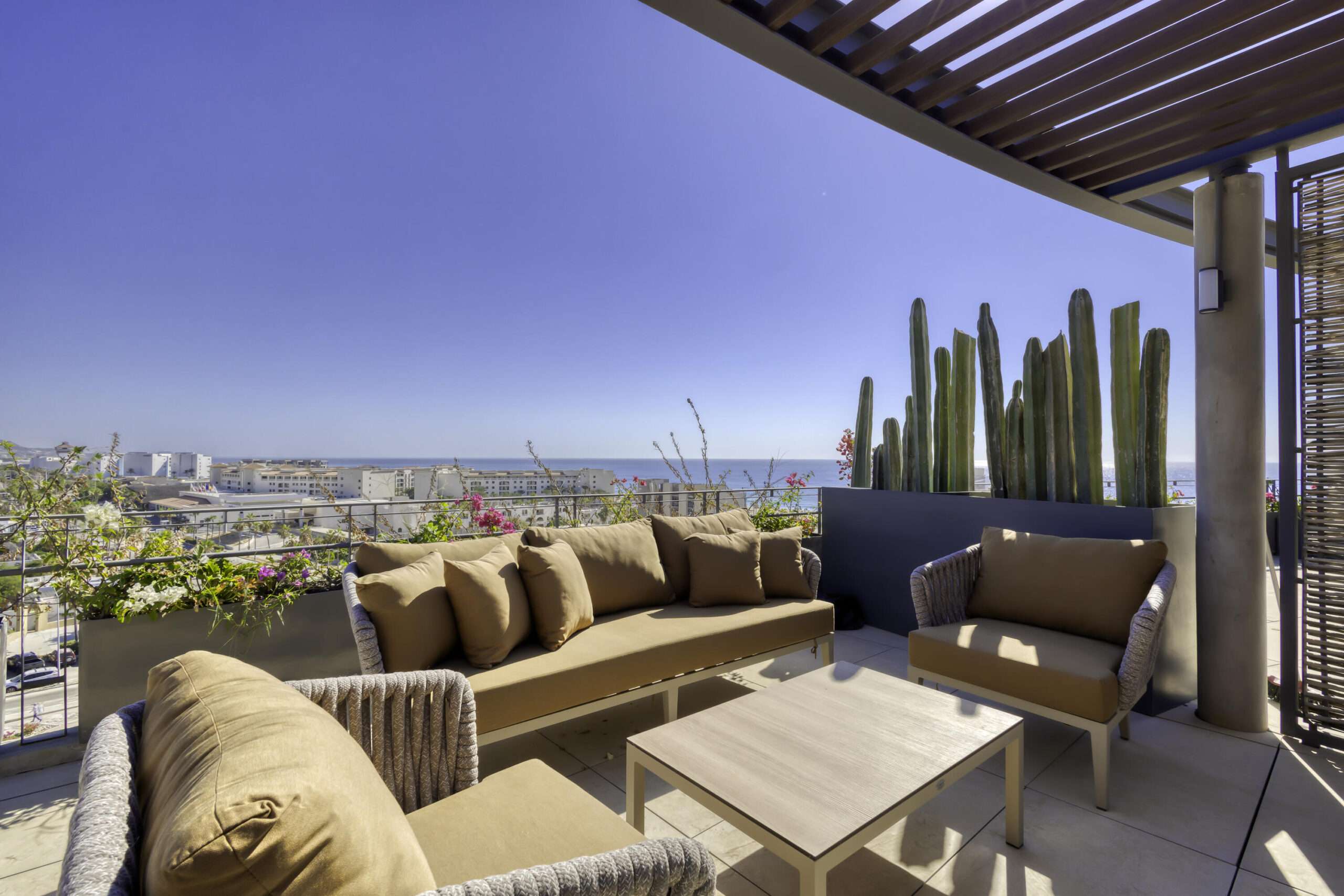 San Jose del Cabo Cabo Cortez Welcome to Cabo Cortez, an intimate collection of just 16 boutique residences offering the ultimate in modern luxury beside the San José del Cabo Marina. Designed with elegance and sophistication, these residences place you steps from the yachts, fine dining, and vibrant energy of the marina's heart. Residents enjoy curated amenities including a resort-style pool, firepits, zen garden, wine lounge with private lockers, gym, and underground enclosed parking with individual storage units. Each home is delivered with SMEG kitchen appliances, refined finishes, a Big Green Egg BBQ, and its own private jacuzzi. From your terrace, take in tranquil for sale