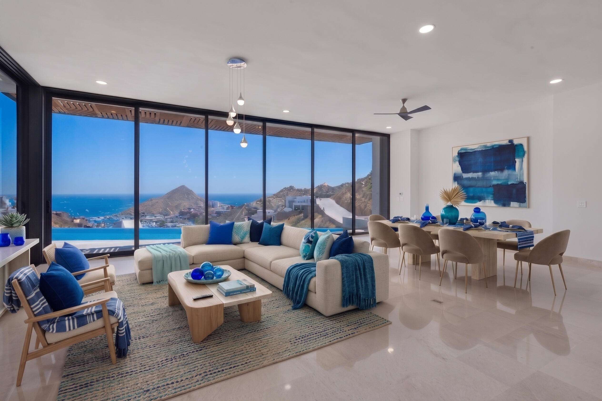 San Jose del Cabo Gringo Hill Tucked into the coveted hillside community of Gringo Hills in Costa Azul, Casa Asha is a contemporary residence by architect Gonzalo Elizarraras. Set on a 519SM lot, the three-bedroom home blends natural Baja materials with modern architecture, open living spaces, and expansive terraces. The upper-level living, dining, and kitchen flow to a generous terrace, while the lower level opens to a lush garden ideal for entertaining under the shade of mature trees. The rooftop offers a versatile space perfect for sunrise yoga, morning coffee, or a barbecue overlooking the Sea of Cortez. A brief 900-meters to the shores of Costa Azul and minutes from San José's historic center, Gringo Hills offers a relaxed lifestyle loved by surfers, artists, and long-time locals. for sale