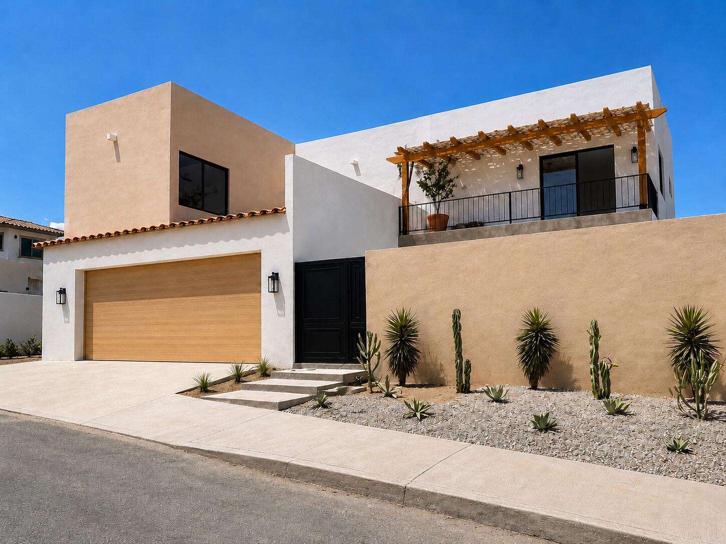 San Jose del Cabo Sjd-Inland/Golf:Gen Brand-new contemporary residence completed in May 2026, Casa al Parque offers 308.19 mÂ² of air-conditioned living space and 561.52 mÂ² total construction in San JosÃ© del Cabo. This four-bedroom home plus maid's quarters combines modern Baja architecture with functional family living, featuring open-concept interiors, high ceilings, natural light, porcelain floors, Rosa Morada wood carpentry, granite kitchen countertops, marble bathroom finishes, pool, landscaped outdoor areas, and a spacious rooftop terrace prepared for jacuzzi, pergola, BBQ, and lounge area. Ideally located within close proximity to Fonatur Park, golf courses, downtown, beaches, schools, restaurants, and hotels. for sale
