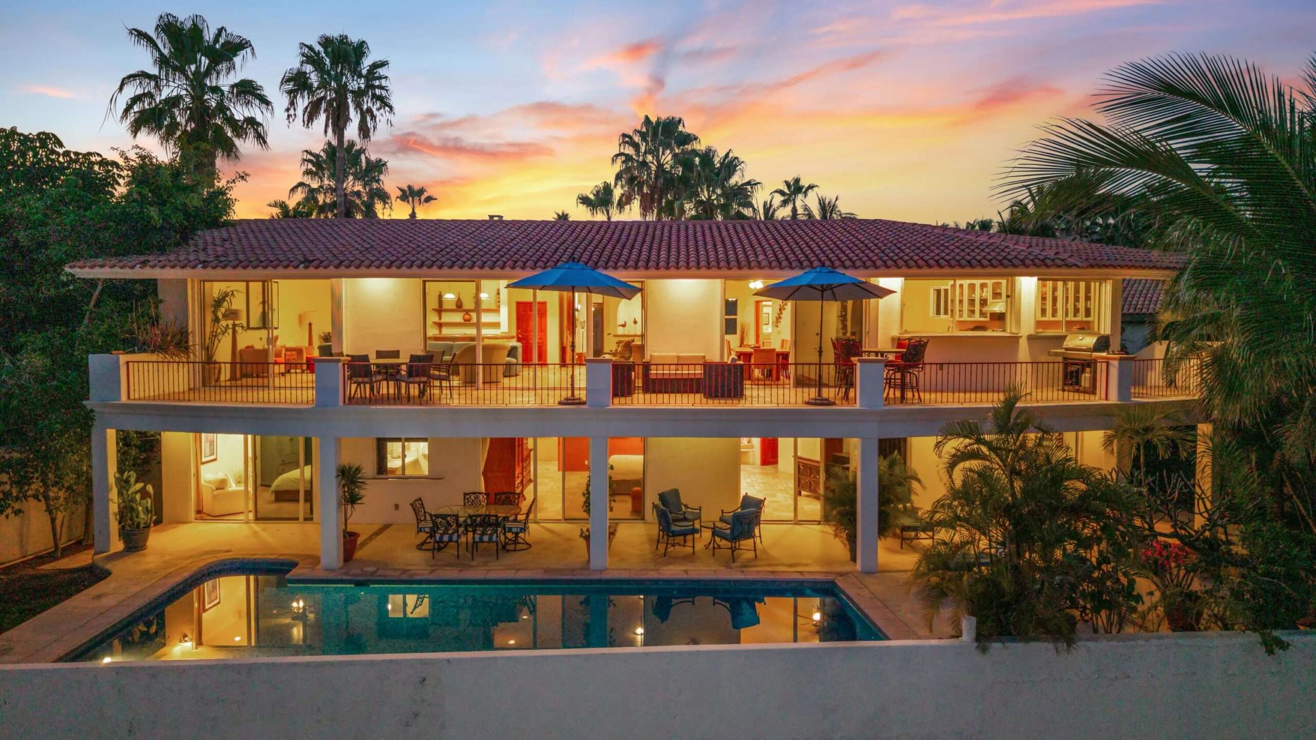 San Jose del Cabo Residencial La Jolla Casa Olas Grandes - a gated La Jolla residence perched for panoramic Sea of Cortez for sale