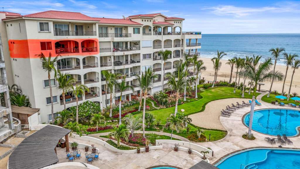San Jose del Cabo Tortuga Bay Location is everything at upscale, BEACHFRONT, TORTUGA BAY. #1503 is a 2 BD/2BA on the 5th floor of the 1st phase of this exclusive enclave of 33 luxury condominiums, Generous 2000 sq ft floor plan is bright and airy. Pocket doors open indoors out to the covered patio. Perfect for – 603 Bahia de las Palmas, San Jose del Cabo, BS