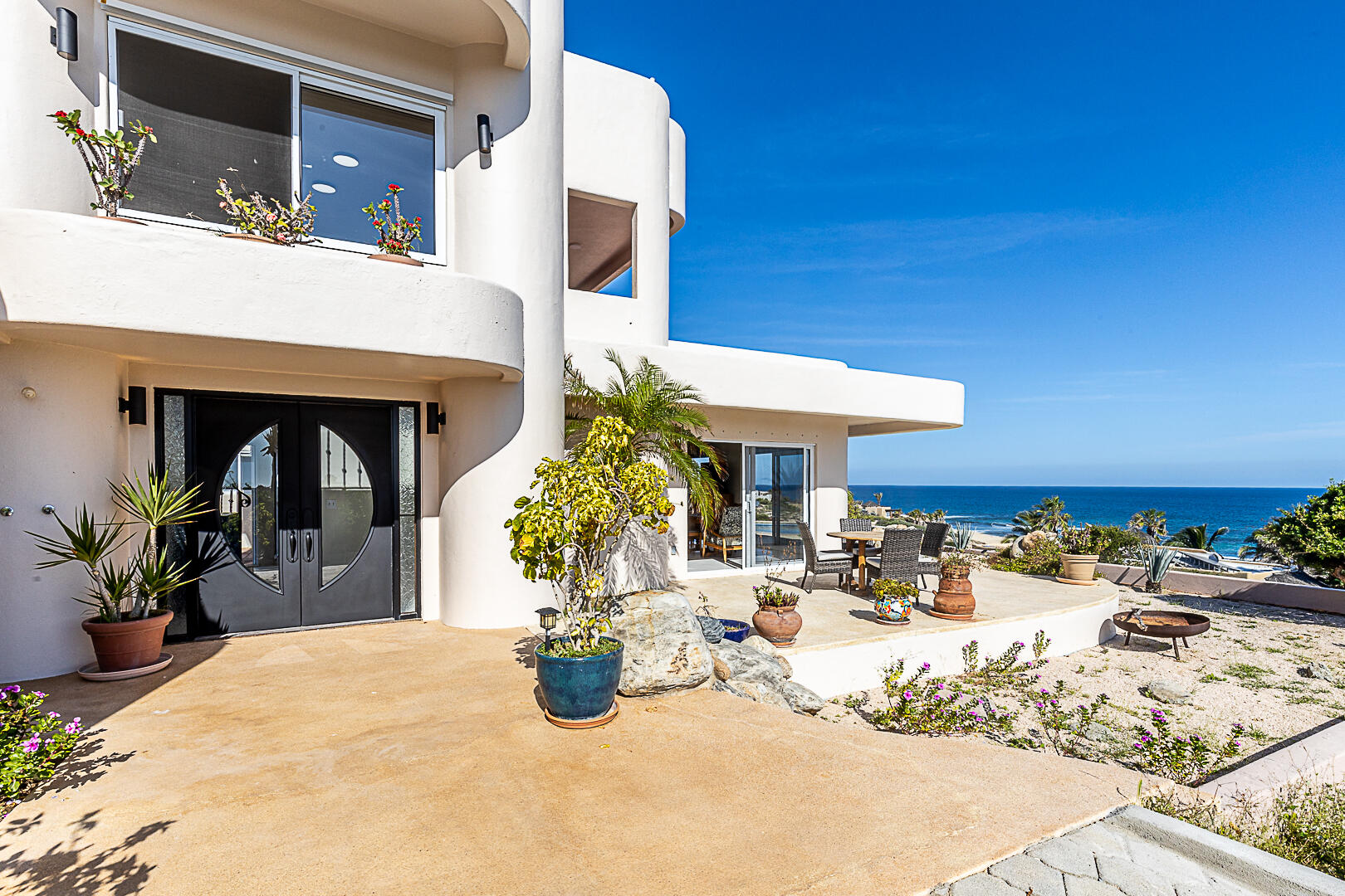 San Jose del Cabo Finisterra PRIME LOCATION on the Vidanta Golf Course on popular FINISTERRA ST. Close to everything San Jose has to offer. Walk to shopping, restaurants, the beach & the historic art district. This 3BD/3.5BA property has all the bedrooms on the first level & the living areas on the main floor. Travertine floors, tumbled marble in BA. Great fenced yard with 2 car Garage. Large back yard with plenty of space to ADD A SWIMMING POOL. Great opportunity to MAKE THIS YOUR HOME. A BONUS ROOM off the kitchen is perfect for an office with a door to the exterior or a gym or a media room. Another space on the 3rd floor with custom cabinetry to maximize storage. This community is one of San Joses most sought after, a nice neighborhood with decades of foreign ownership. No HOA DUES! Book appt. in advance to for sale