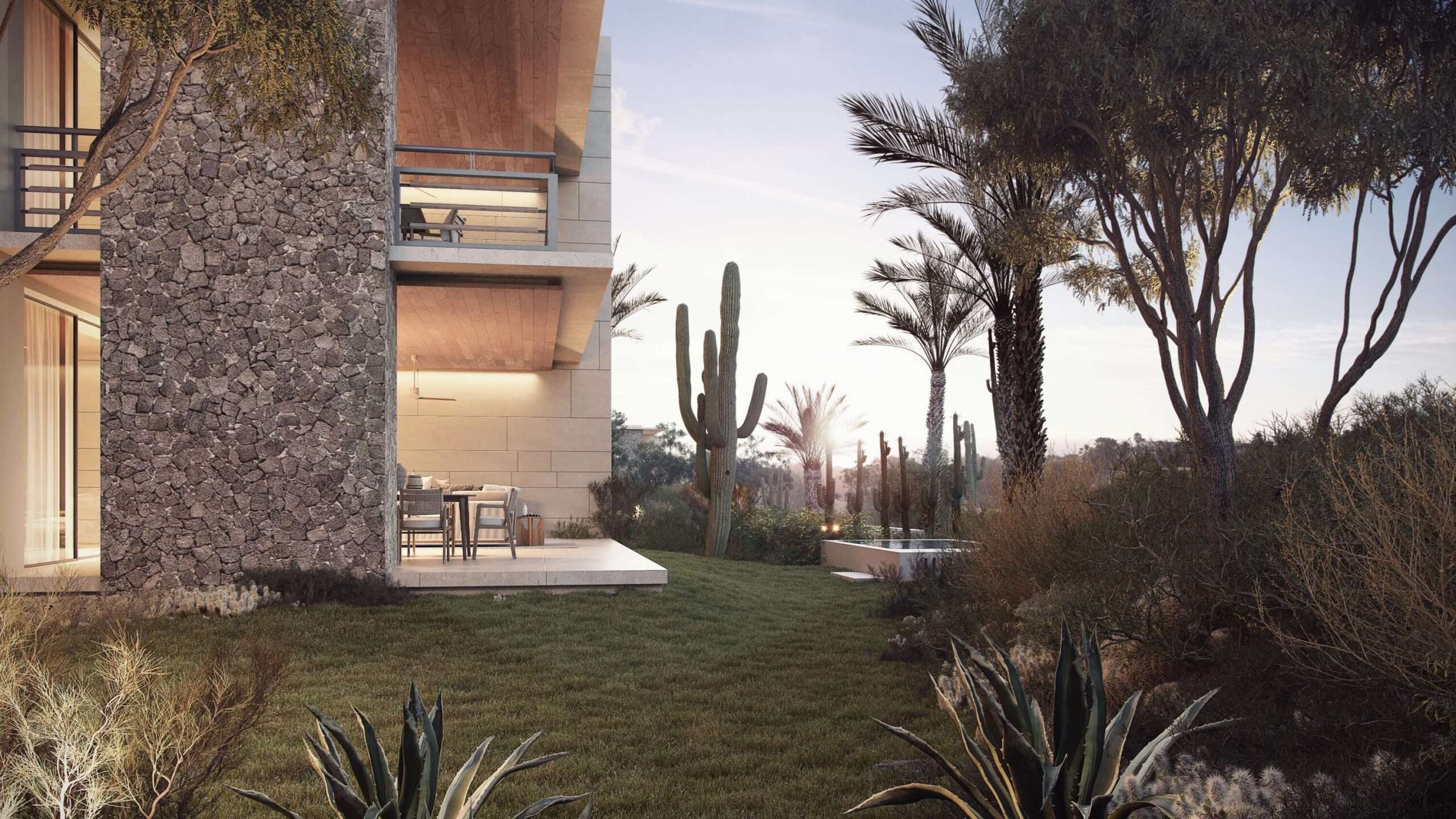 San Jose del Cabo Larena Discover LARENA's Garden Level Residences—ideal for families, pet lovers, and entertainers. These ground-floor homes feature private gardens, a plunge pool, shaded dining area, and BBQ grill. With generous indoor-outdoor layouts, deluxe kitchens, and premium finishes, they feel like single-family homes with condo convenience. Located in Club Campestre, between holes 10-12, enjoy top-tier amenities and relaxed luxury in a lush, private setting.LARENA is a family-oriented sanctuary nestled within the master-planned 550-acre community, surrounded on all sides by the renowned 18-hole Nicklaus Design golf course, LARENA is a pre-construction luxury residential oasis showcasing 78 exclusive residences and penthouses across 13 architecturally striking buildings. Additional features include a laundry room, spacious terrace with outdoor grill, a covered garage with storage space, an extra parking spot, and triple-glazing wind-resistant windows. Sold unfurnished, with an optional fully furnished package featuring stylish interiors and a curated selection of refined color palettes.Homeowners at LARENA will enjoy exclusive amenities including padel and pickleball courts, three swimming pools, a state-of-the-art fitness center, a restaurant and store, sustainable landscaping, and expansive walking and biking paths that promote a pedestrian-friendly lifestyle. As part of a wealth of lifestyle offerings, residents also benefit from members-only access to the Campestre Golf Club and a 32,000 sq.ft. beach club.Seamlessly blending desert beauty with seaside allure, welcome to LARENA. for sale