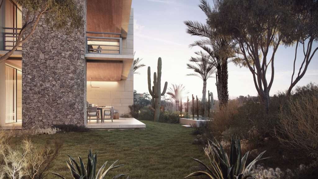 San Jose del Cabo Larena Discover LARENA's Garden Level Residences—ideal for families, pet lovers, and entertainers. These ground-floor homes feature private gardens, a plunge pool, shaded dining area, and BBQ grill. With generous indoor-outdoor layouts, deluxe kitchens, and premium finishes, they feel like single-family homes with condo convenience. Located in Club Campestre, between holes 10-12, enjoy top-tier amenities and relaxed luxury in a lush, private setting.LARENA is a family-oriented sanctuary nestled within the master-planned 550-acre community, surrounded on all sides by the renowned 18-hole Nicklaus Design golf course, LARENA is a pre-construction luxury residential oasis showcasing 78 exclusive residences and penthouses across 13 architecturally striking buildings. Additional features include a laundry room, spacious terrace with outdoor grill, a covered garage with storage space, an extra parking spot, and triple-glazing wind-resistant windows. Sold unfurnished, with an optional fully furnished package featuring stylish interiors and a curated selection of refined color palettes.Homeowners at LARENA will enjoy exclusive amenities including padel and pickleball courts, three swimming pools, a state-of-the-art fitness center, a restaurant and store, sustainable landscaping, and expansive walking and biking paths that promote a pedestrian-friendly lifestyle. As part of a wealth of lifestyle offerings, residents also benefit from members-only access to the Campestre Golf Club and a 32,000 sq.ft. beach club.Seamlessly blending desert beauty with seaside allure, welcome to LARENA. – Club Campestre, San Jose del Cabo, BS
