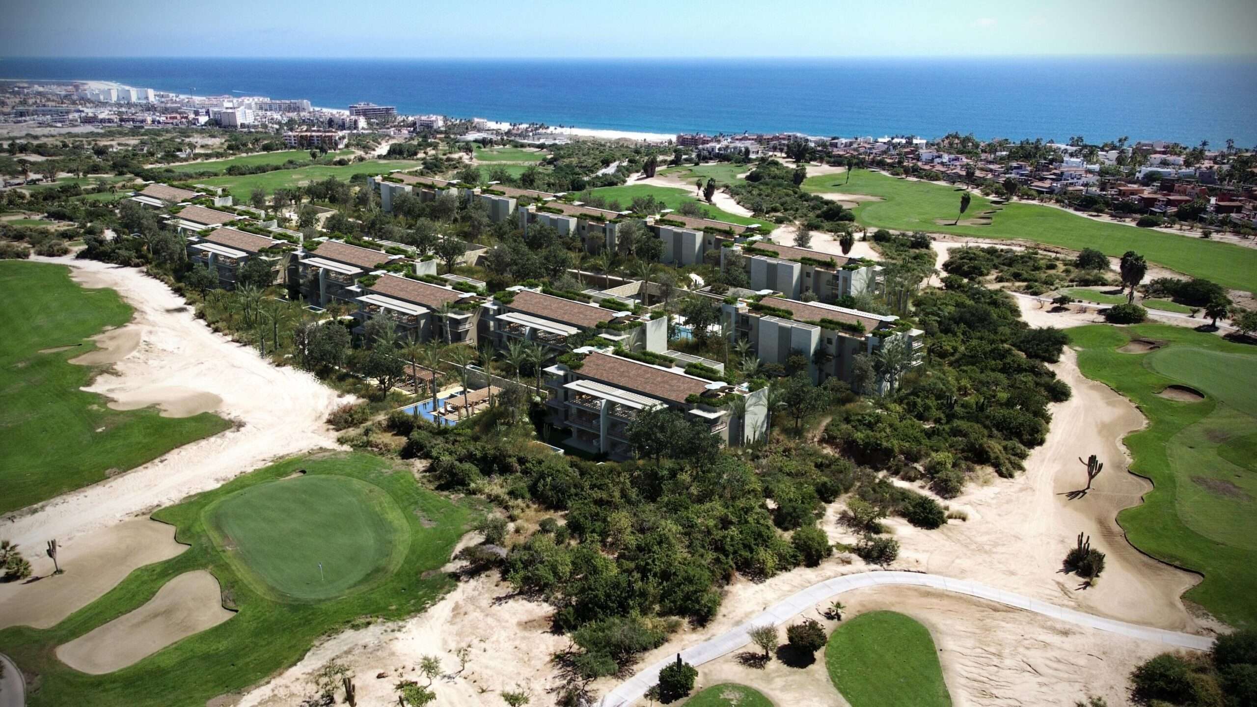 San Jose del Cabo Larena Introducing LARENA, a family-oriented sanctuary nestled within the master-planned 550-acre community of Club Campestre in San Jose del Cabo. Surrounded on all sides by the renowned 18-hole Nicklaus Design golf course, LARENA is a pre-construction luxury residential oasis showcasing 78 exclusive residences and penthouses across 13 architecturally striking buildings. Capturing breathtaking ocean, golf and sunset for sale