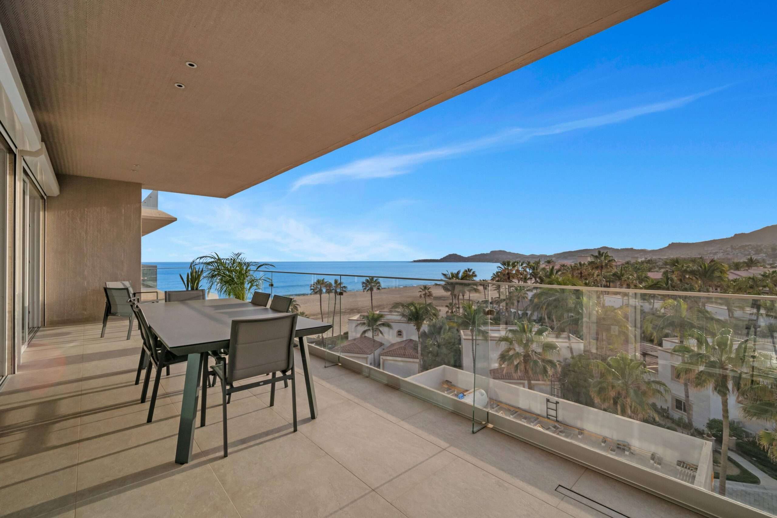 San Jose del Cabo Tortuga Bay COMFORTABLE BEACHFRONT CONDO Location is everything at San Jose´s TORTUGA BAY. The 1st phase of this exclusive enclave is comprised of 33 luxury condos in two BEACHFRONT buildings. Modern, 2nd floor, 2BD/ 2BA with a spacious 2077 sq ft floor plan that defines open spaces. Vibrant RENOVATED kitchen w/ Viking gas stove & Sub-Zero Fridge, wine cooler, white cabinetry. Pocket doors open indoors out to the covered patio with amazing ocean for sale