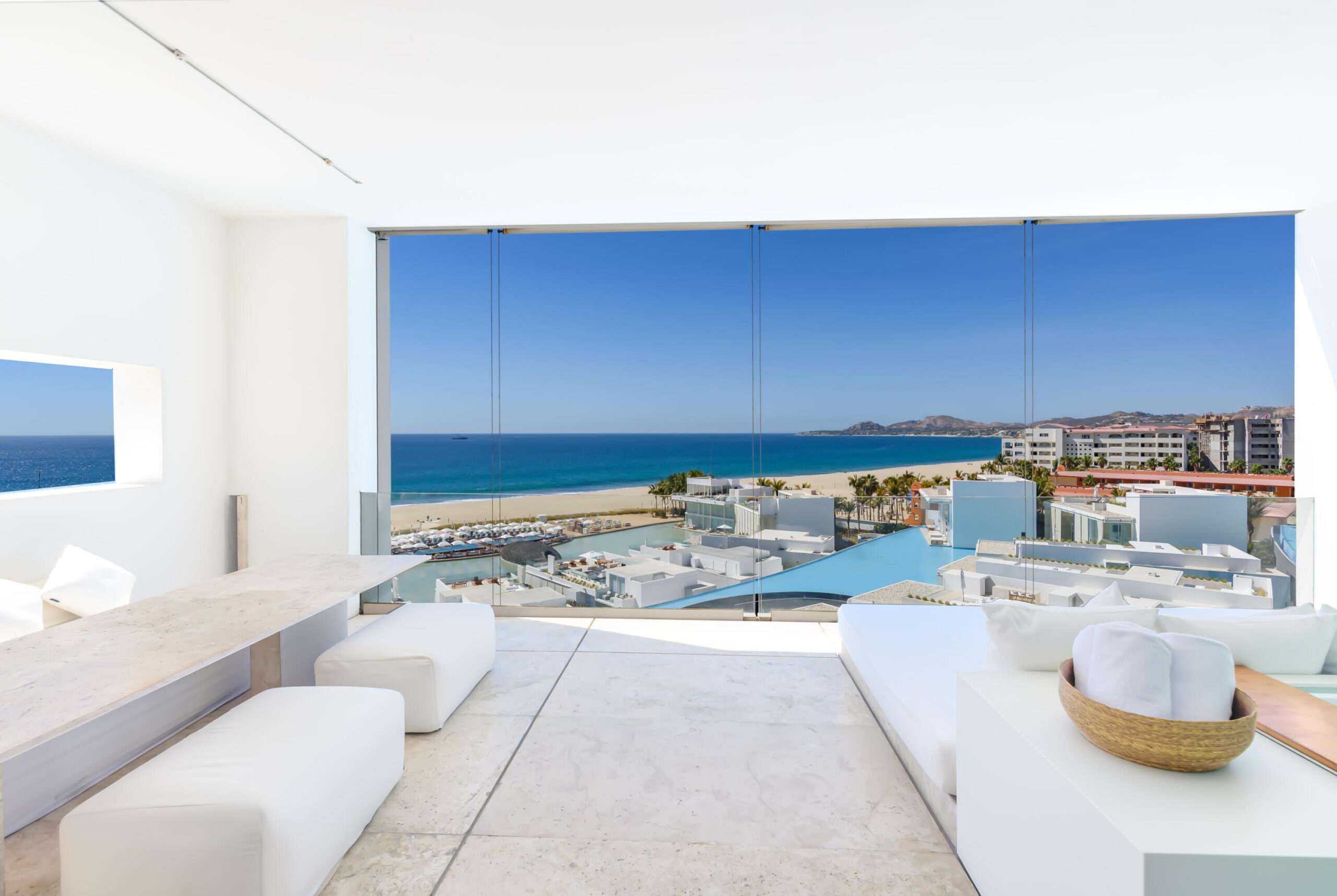 San Jose del Cabo Tortuga Bay Location is everything at upscale, BEACHFRONT, TORTUGA BAY. #1503 is a 2 BD/2BA on the 5th floor of the 1st phase of this exclusive enclave of 33 luxury condominiums, Generous 2000 sq ft floor plan is bright and airy. Pocket doors open indoors out to the covered patio. Perfect for for sale
